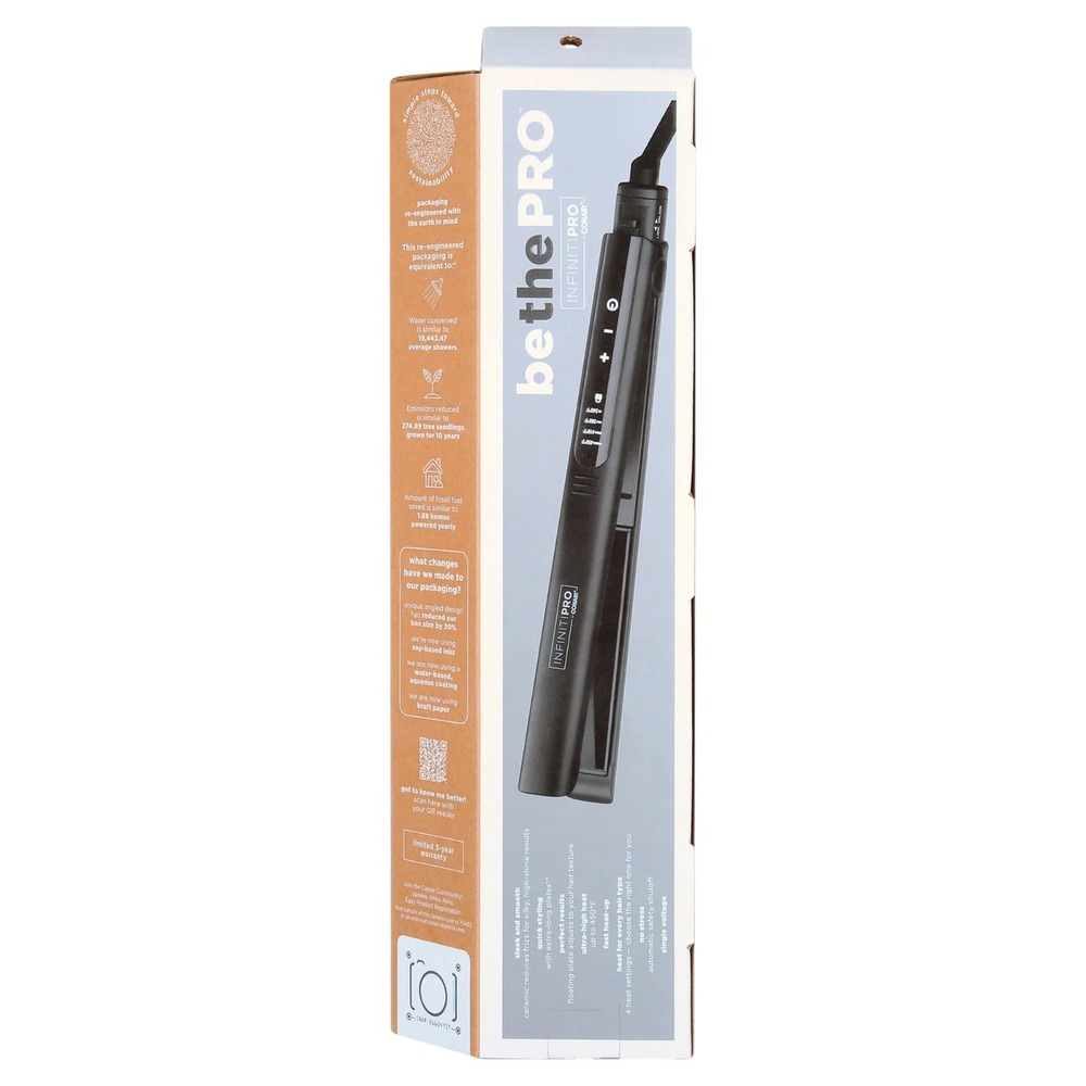 INFINITIPRO by CONAIR 1 Inch Ceramic Flat Iron Digital Touch Controls NEW In BOX - Picture 2 of 12